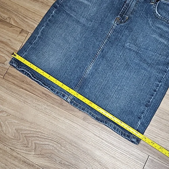 Mossimo Denim Stretch Blue Jean Skirt Women's 8 - Picture 13 of 16